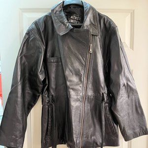 Leather Limited Asymetrical Zipper Front Woman’s size small Jacket